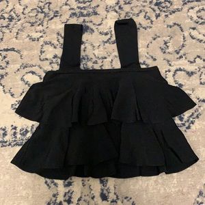 5 for 25 NEW ZARA three-layered thick black cute top with ruffles